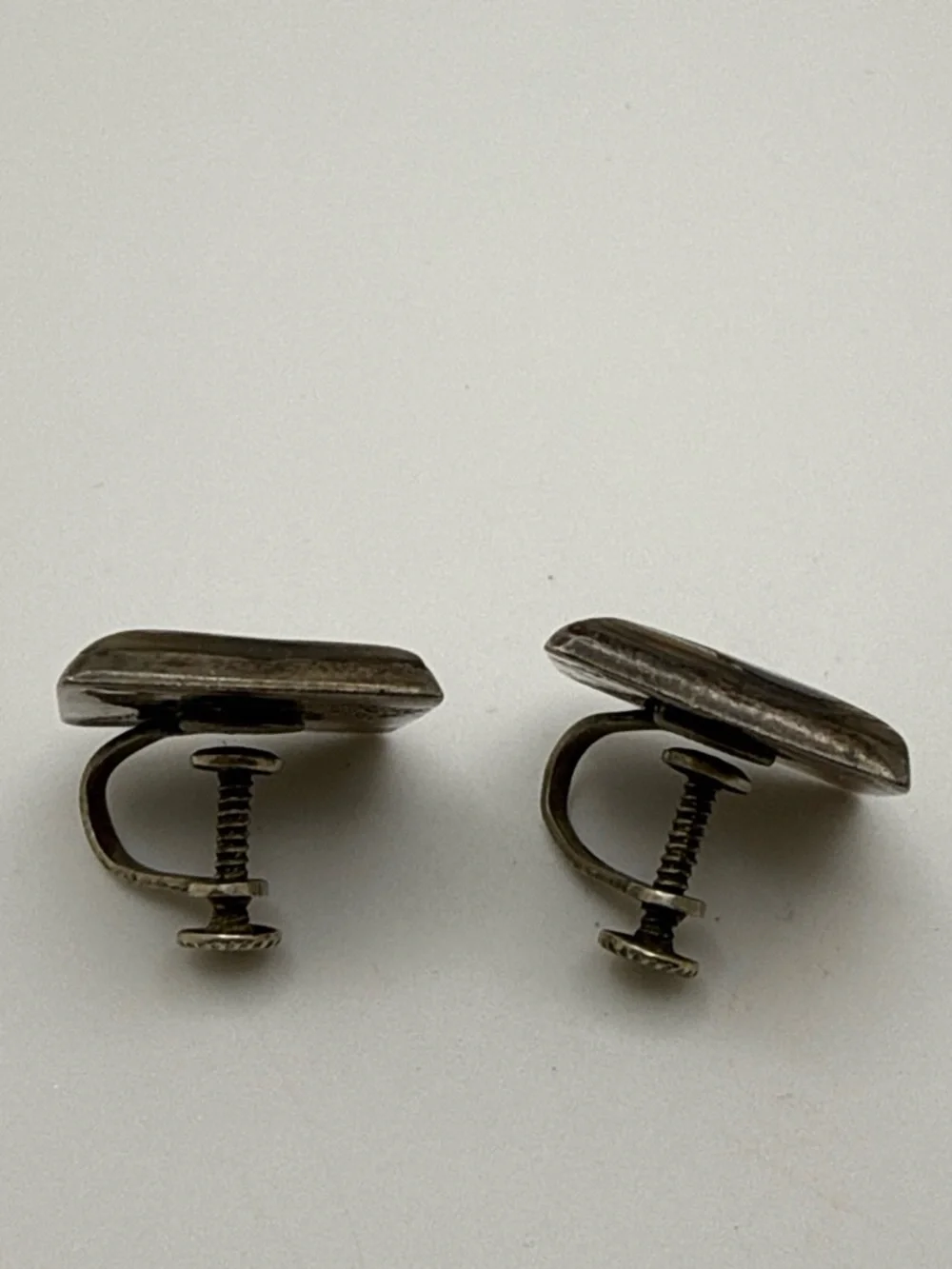 Iridescent Abalone Inlay Square Stud Earrings - Women Jewelry